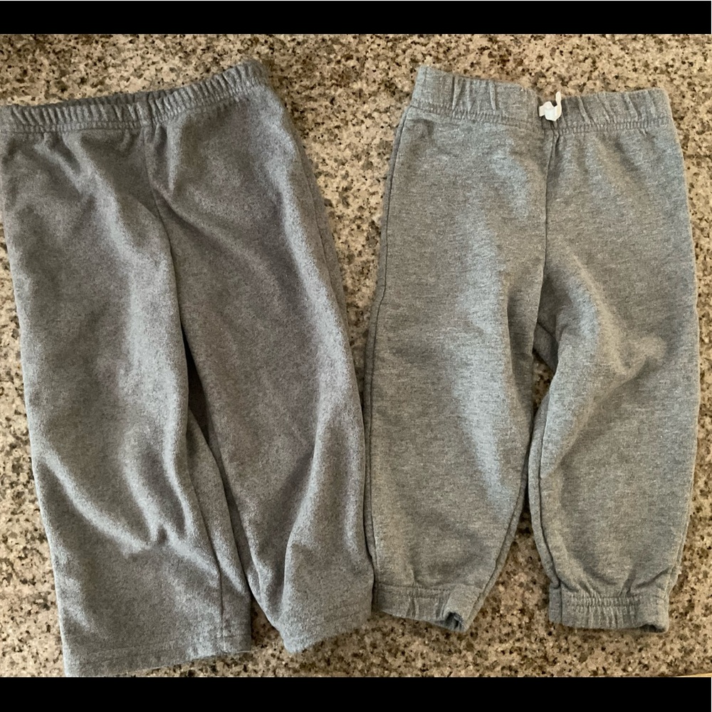 2 pairs Toddler sweat pants 18M